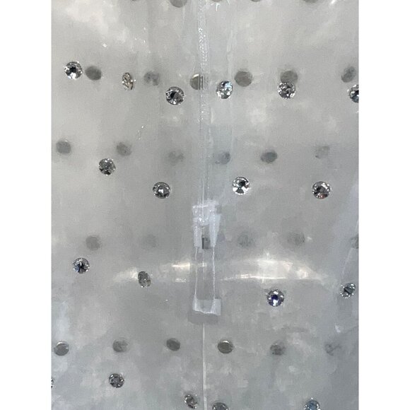 Blumarine Studded Crystal PVC Dress in Transparent 36 Womens Maxi Midi Gown - Picture 7 of 13